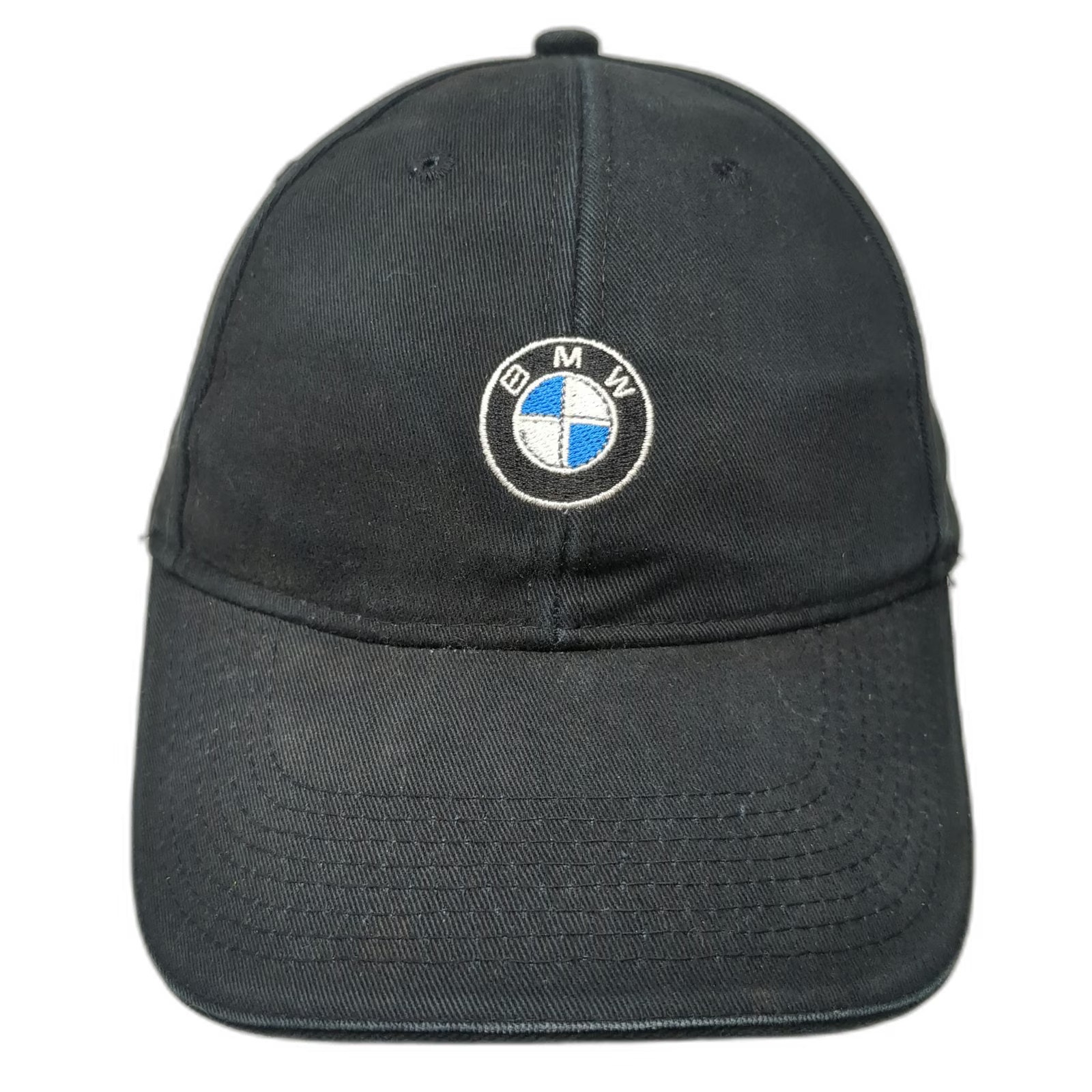 Bmw Baseball Cap Black One Size Roundel Logo Strapback Cotton Twill Golf Hat